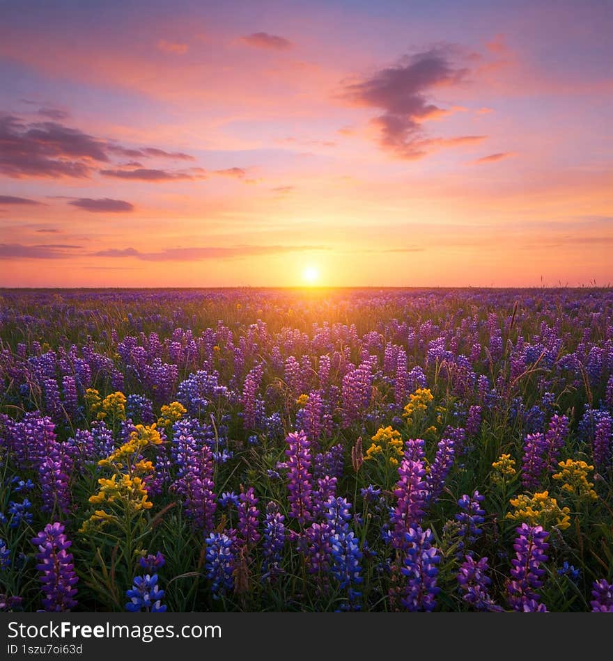 Lavender fields during dawn time