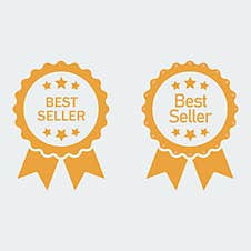 Best Seller Badge For Top Selling Product. Golden Badge Royalty Free Stock Photos