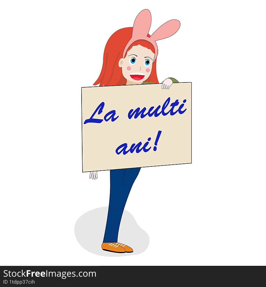 Cute child holding a placard  beautiful girl holding a announcement board for educational purpose