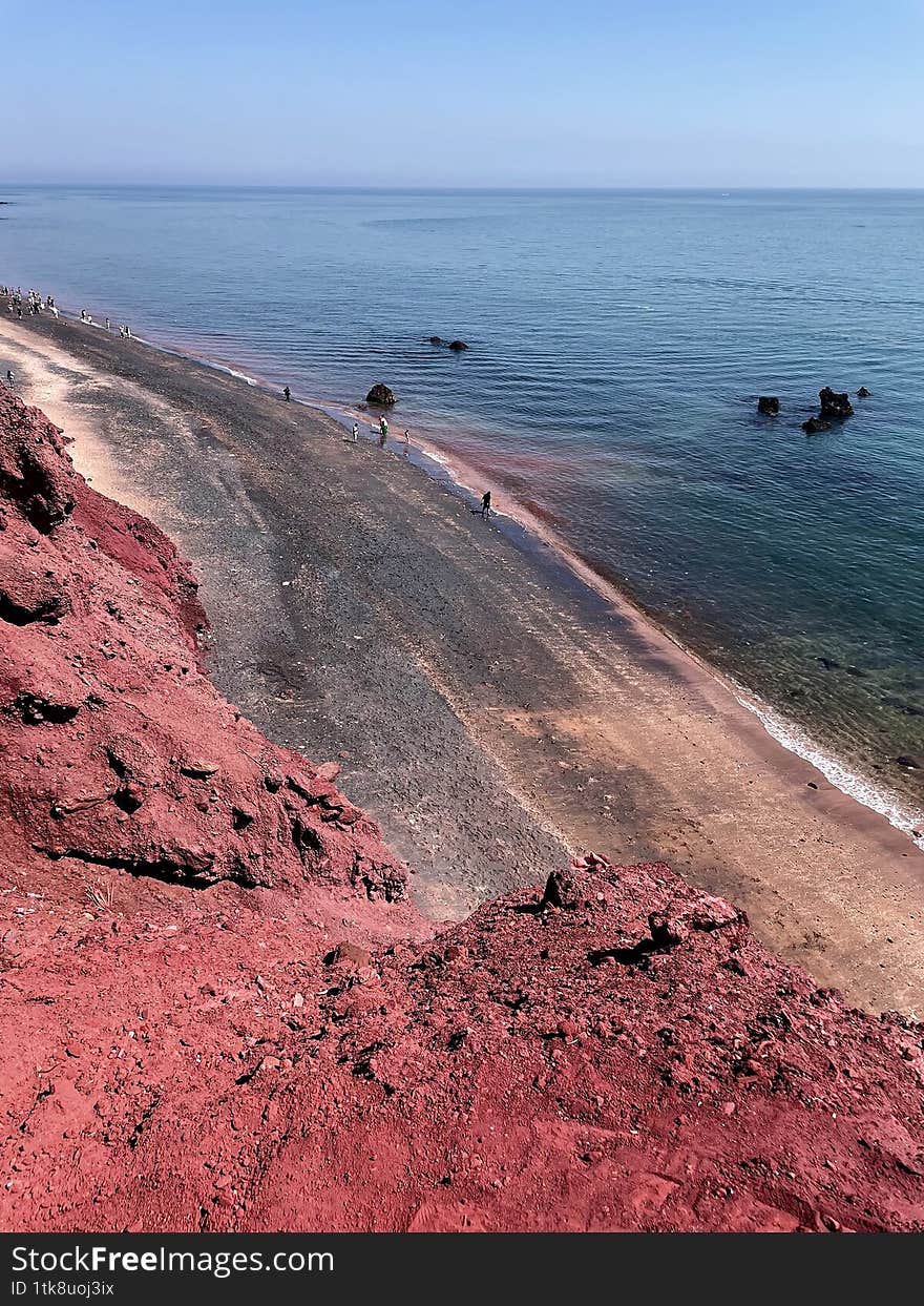 Red beach in the southern Iran.