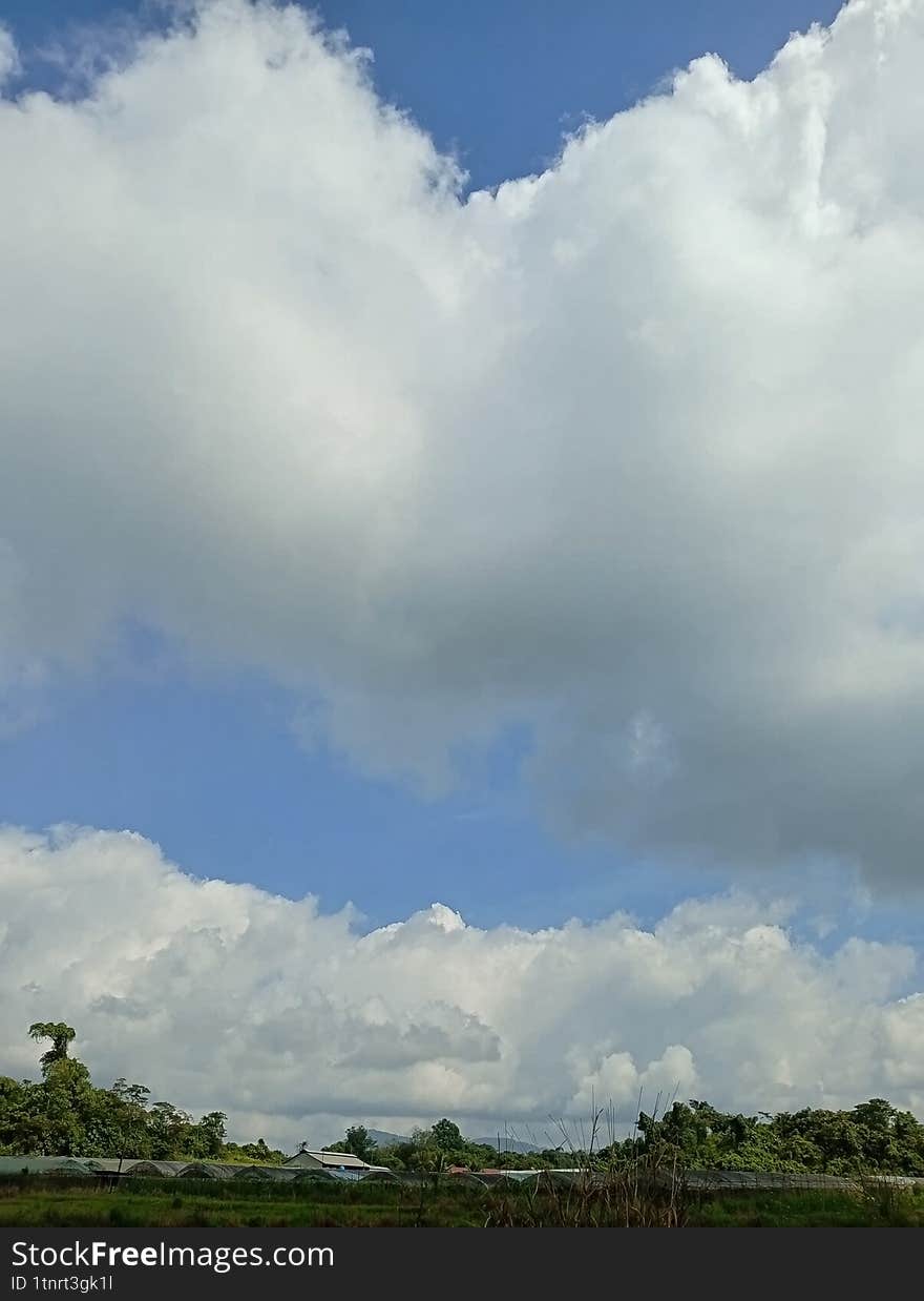 Very beautiful cumulus clouds somewhere Indonesia