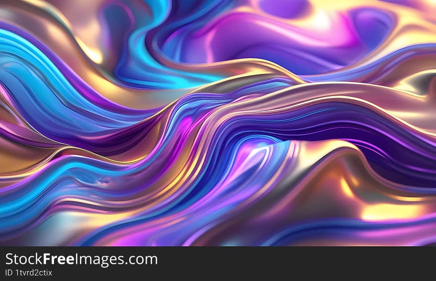 Iridescent Liquid Waves: Abstract Flowing Texture, Holographic Fluid Background: Colorful Metallic Waves, Abstract Liquid Metal: Iridescent Flowing Surface, Chromatic Wave Texture: Vibrant Metallic Background