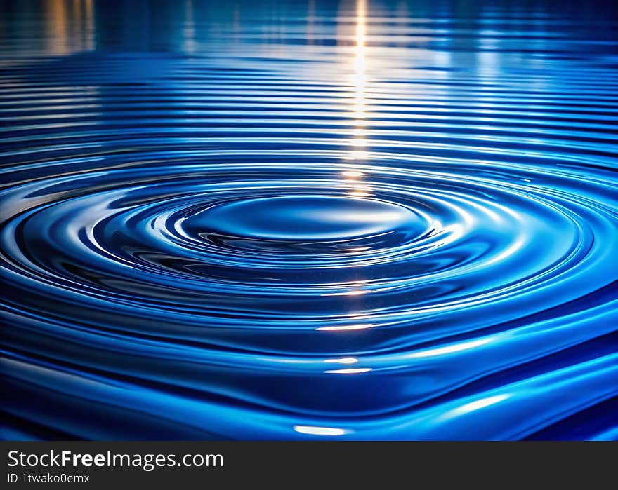 Captivating Abstract Blue Linear Reflections A Modern Minimalist Water Ripple Design for Digital Art Backgrounds or