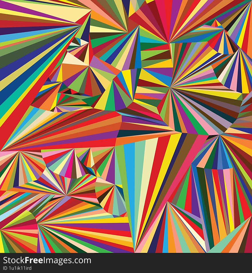 Beautiful colorful background with many colored triangles