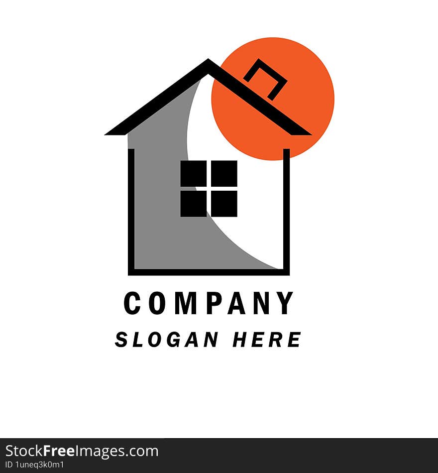 simple logo for housing sales, settlements, residences,