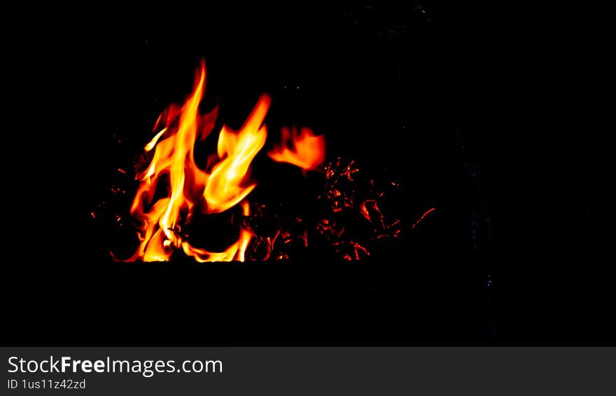 flaming flames on a black background