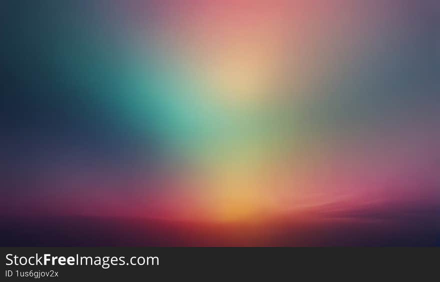 Vibrant Sunset Gradient Background Teal Pink Yellow Hues Abstract Art Design