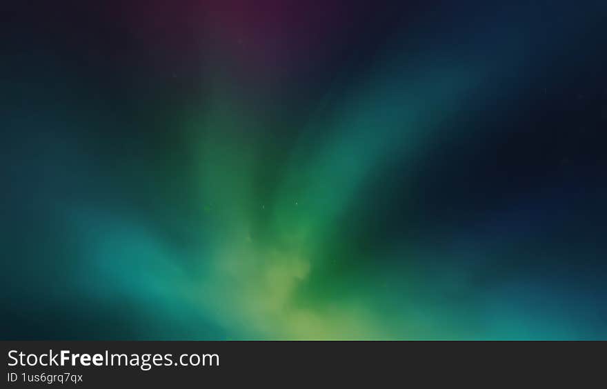 Ethereal Green and Teal Aurora Borealis Lights Dancing Across a Dark Night Sky
