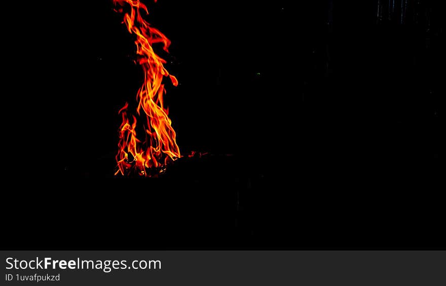 amazing flame on dark background