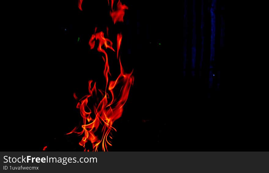 amazing flame on dark background