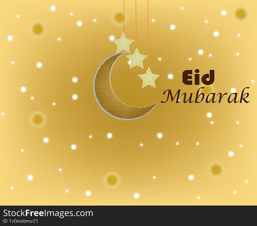 Eid Mubarak Islamic greeting banner background