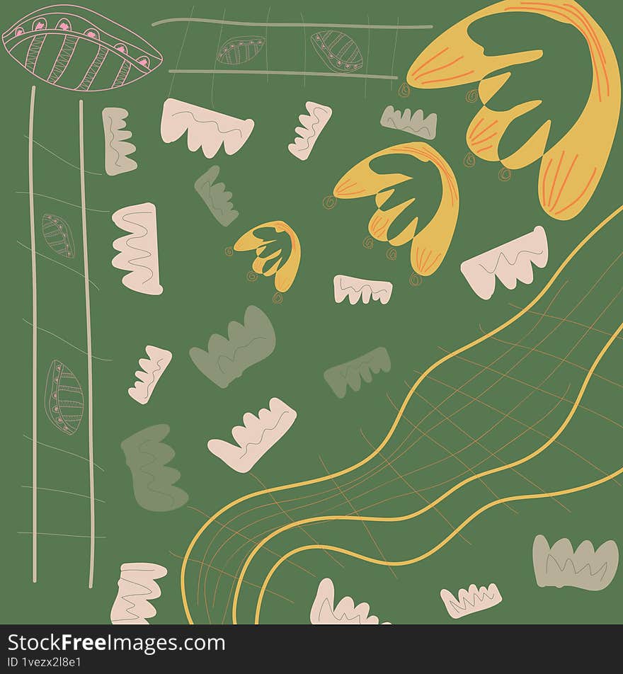 Green background design pattern seamless