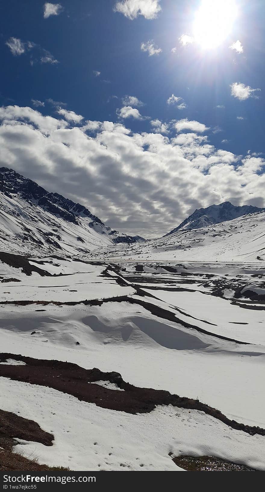 A beautiful montain in cordilheira dos Andes
