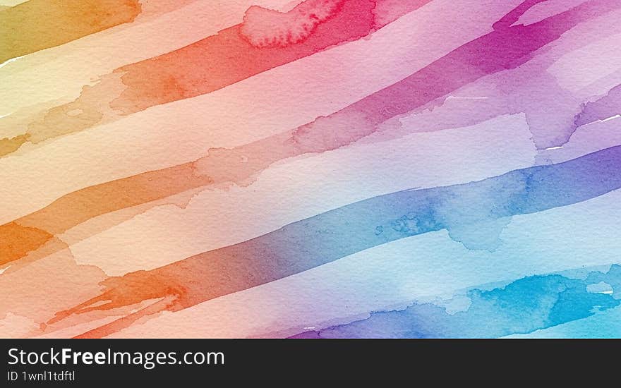 Abstract background with diagonal stripes in soft, muted shades of blue, purple, pink, orange and yellow, with a texture reminiscent of a watercolor painting. This digital image evokes calm and fluidity, ideal for relaxing, artistic or minimalist design projects. AI generated. Abstract background with diagonal stripes in soft, muted shades of blue, purple, pink, orange and yellow, with a texture reminiscent of a watercolor painting. This digital image evokes calm and fluidity, ideal for relaxing, artistic or minimalist design projects. AI generated.