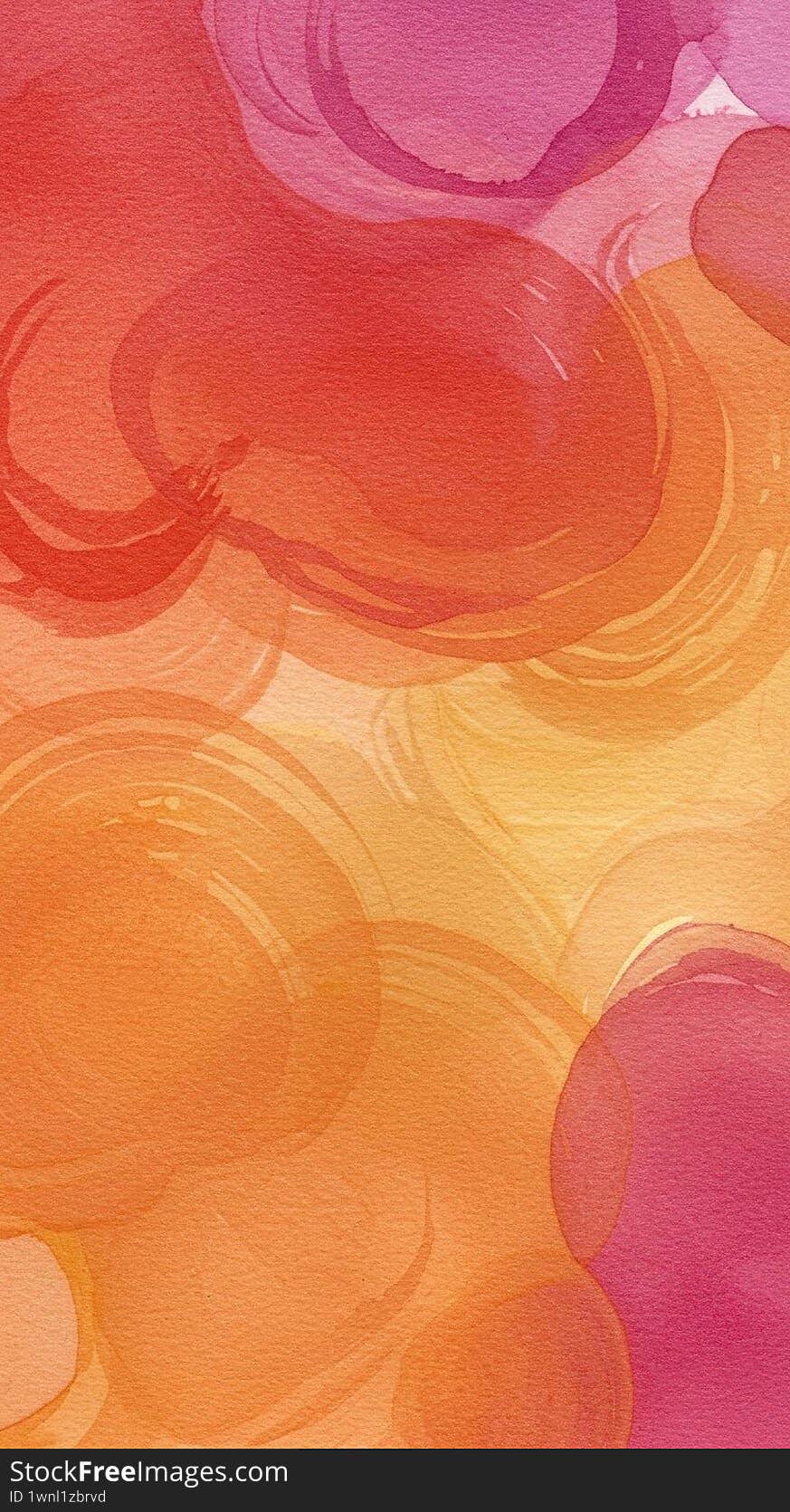 Abstract background with overlapping watercolor circles and soft brush strokes in warm shades of pink, red, orange and yellow. Digital image evokes playfulness and energy, ideal for modern design, marketing materials or creative projects with a pleasant atmosphere. AI generated. Abstract background with overlapping watercolor circles and soft brush strokes in warm shades of pink, red, orange and yellow. Digital image evokes playfulness and energy, ideal for modern design, marketing materials or creative projects with a pleasant atmosphere. AI generated.