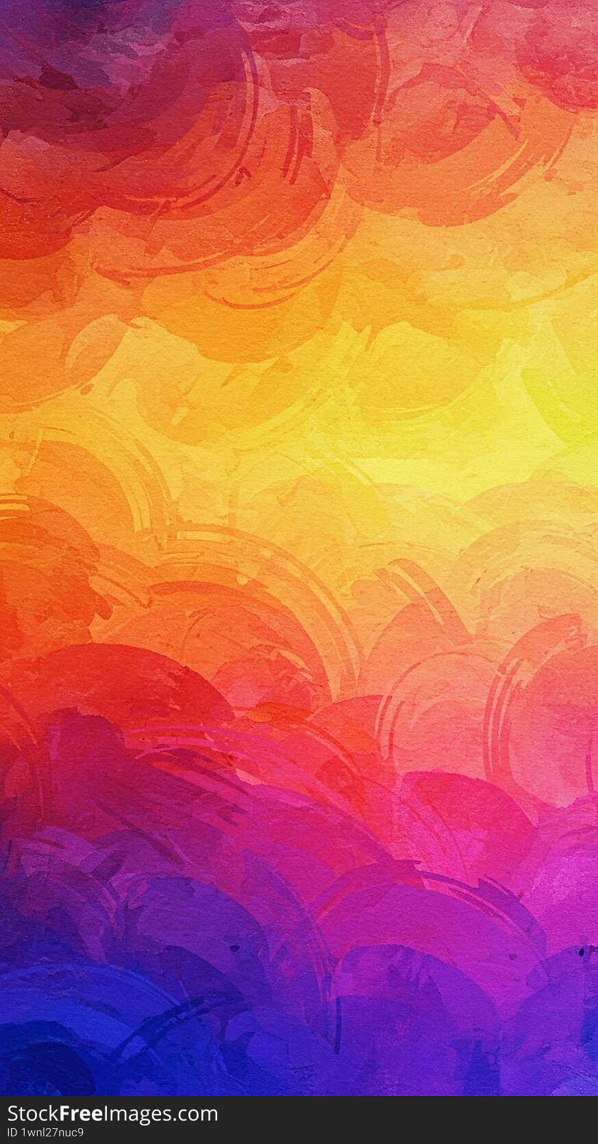 Abstract background with soft watercolor strokes and paper texture, creating a smooth transition from cool blues and purples through warm pinks, reds and oranges to bright yellow. This digital image evokes a sunset or sunrise, perfect for artistic backgrounds, wallpapers or design elements with a harmonious color spectrum. AI generated. Abstract background with soft watercolor strokes and paper texture, creating a smooth transition from cool blues and purples through warm pinks, reds and oranges to bright yellow. This digital image evokes a sunset or sunrise, perfect for artistic backgrounds, wallpapers or design elements with a harmonious color spectrum. AI generated.