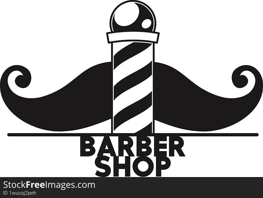 barber shop logo artwork black and white,  artwork,  illustration. logo of barber and vintage barber shop. vintage s