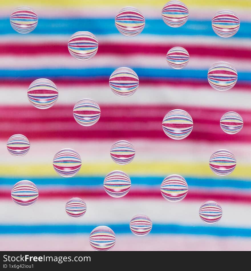 Drops of water with reflexion