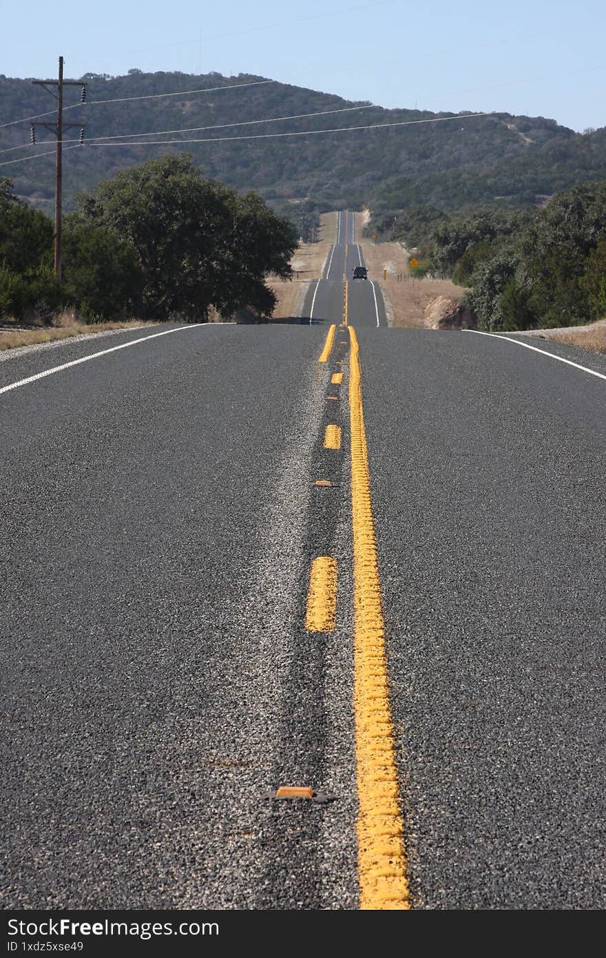 Road in the South Texas hill country