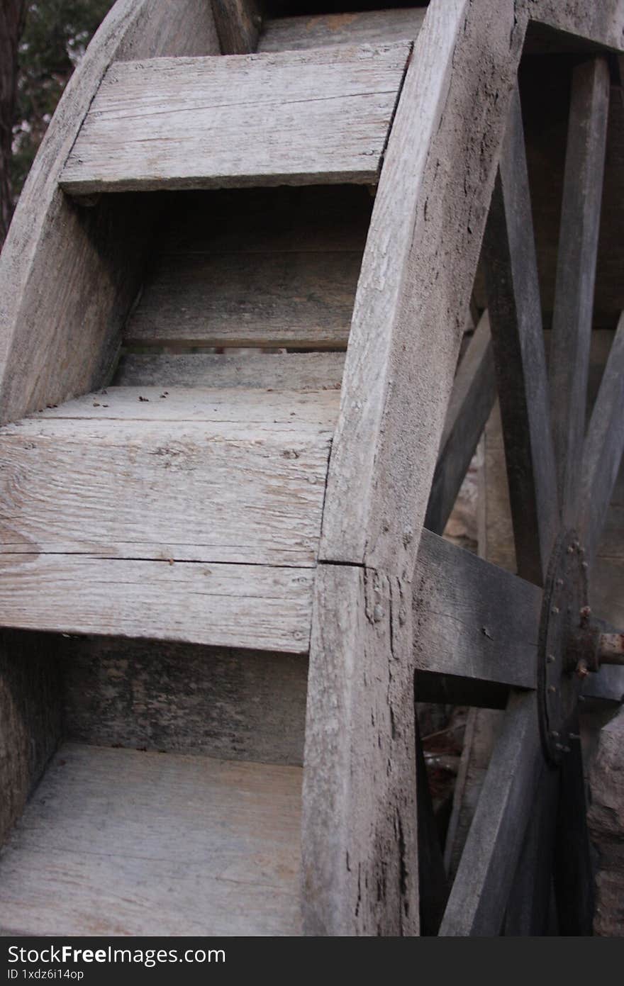 Dry weathered Wood Water wheel