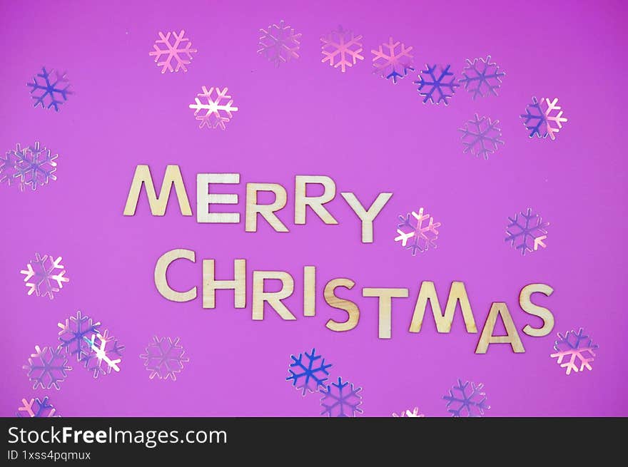 Merry Christmas Write Between Snowflakes