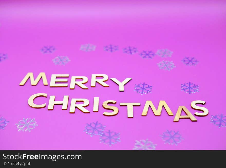 merry christmas write between snowflakes