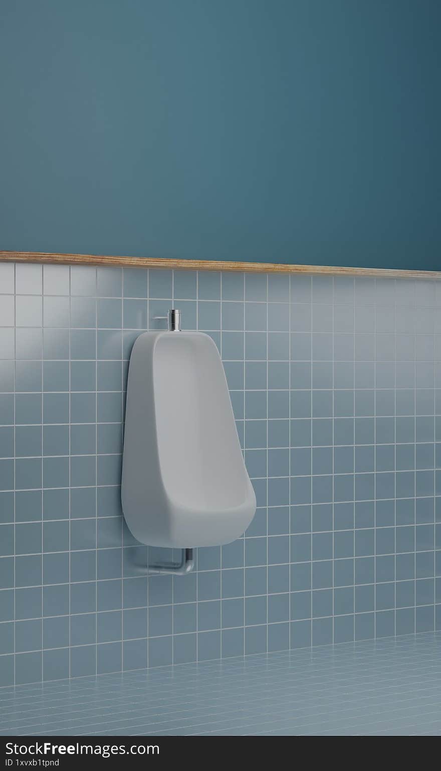 Close up Urinal men's restroom interior scene 3d render