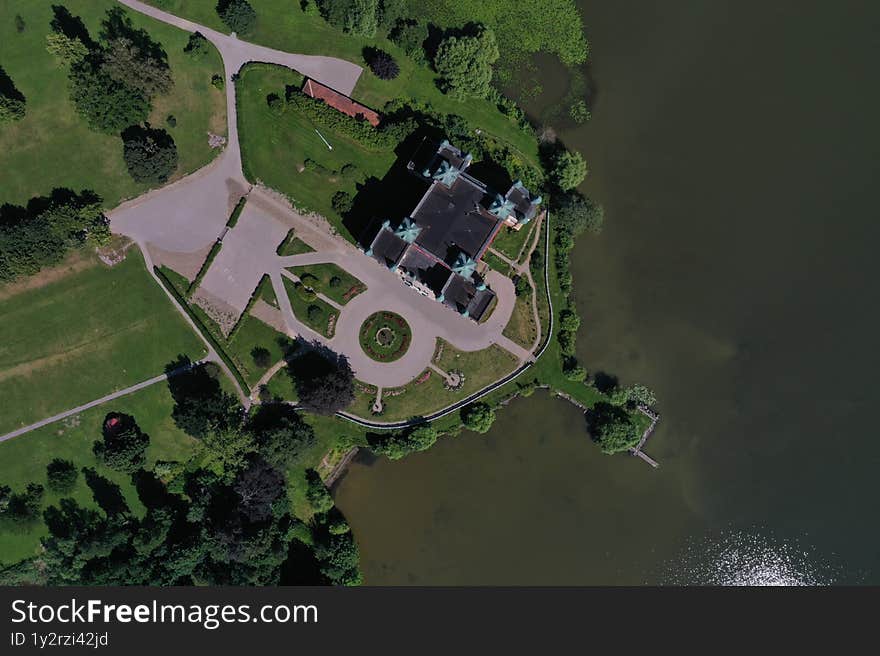 Castel drone view from above