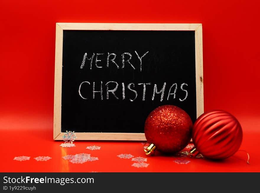 merry christmas write on the board