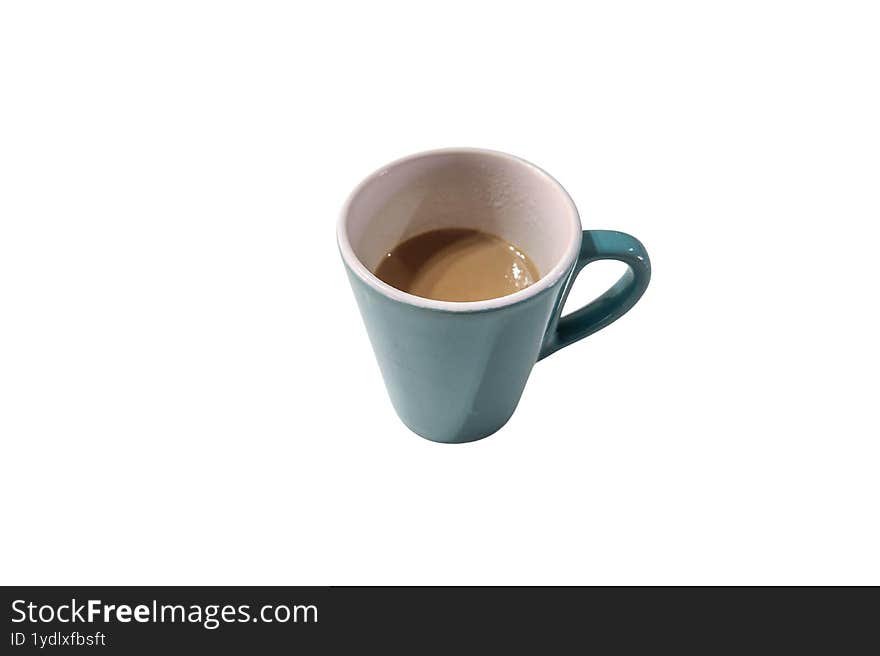 Hot coffee cup on a white background