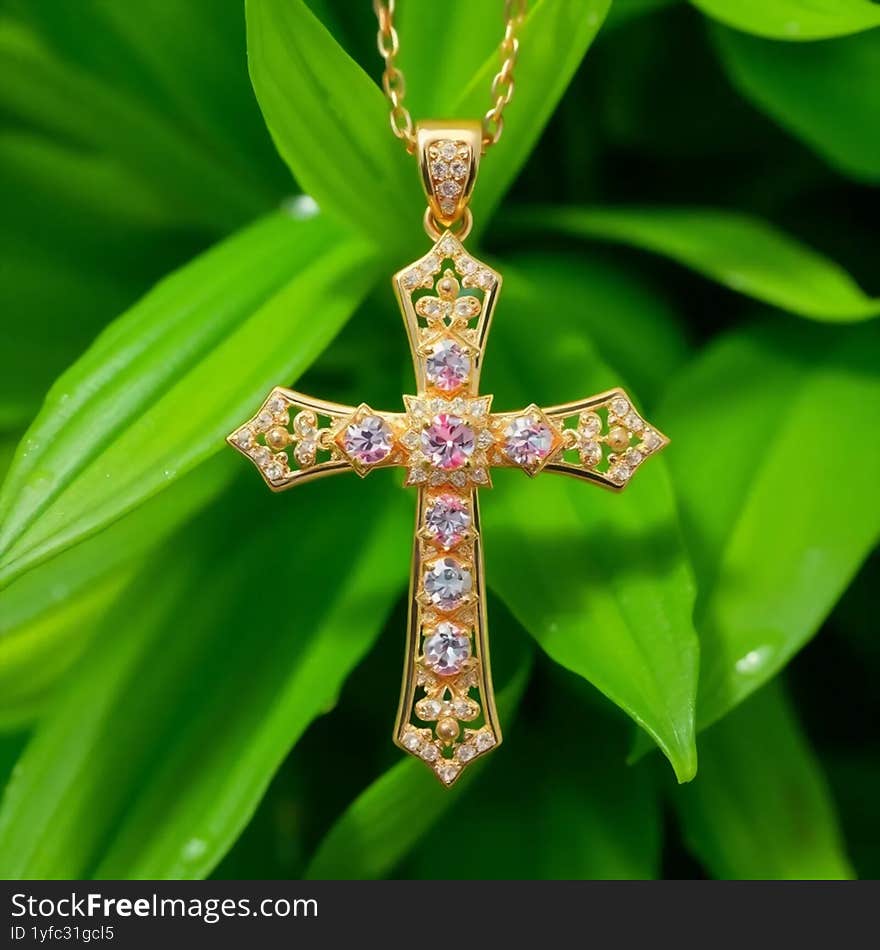 A pink diamond cross pendant elegantly combines faith and style, making it a timeless piece of jewellery for any occasion. A pink diamond cross pendant elegantly combines faith and style, making it a timeless piece of jewellery for any occasion.