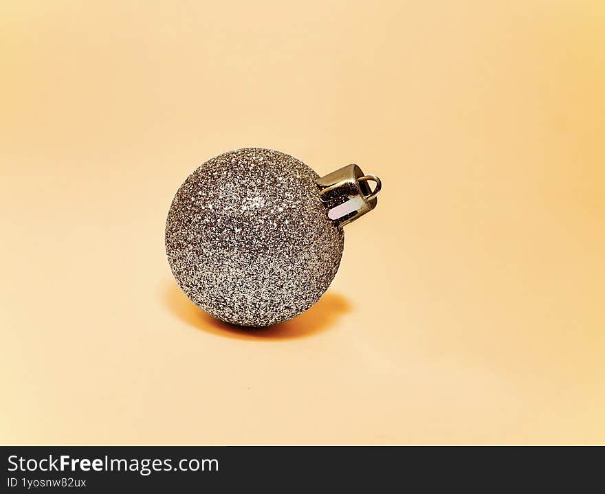 Sparkling silver glitter Christmas ornament