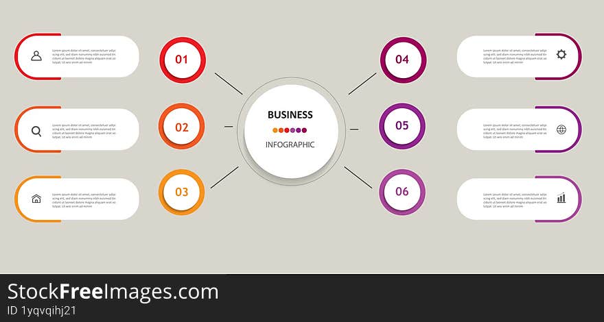 Business circle. timeline infographic icons designed for abstract background template
