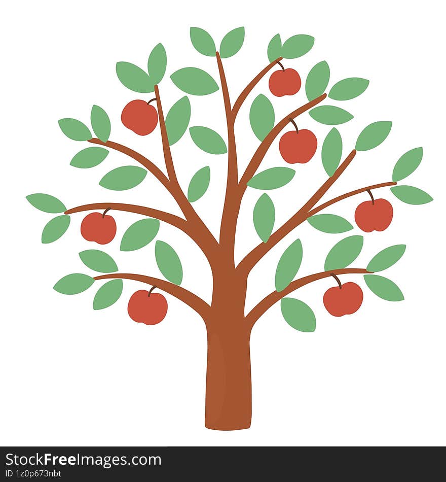 Orchard Red Apples Tree Garden