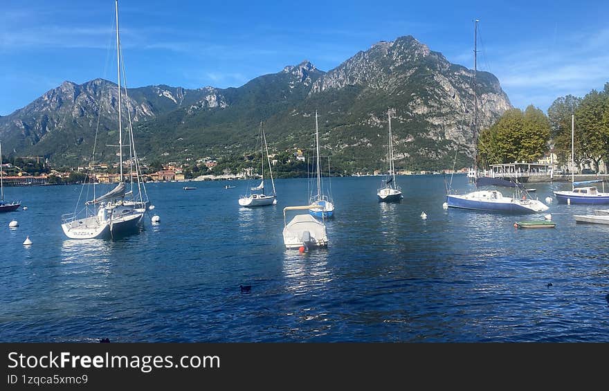 View of Lake Lecco, Lombardy Region, Italy