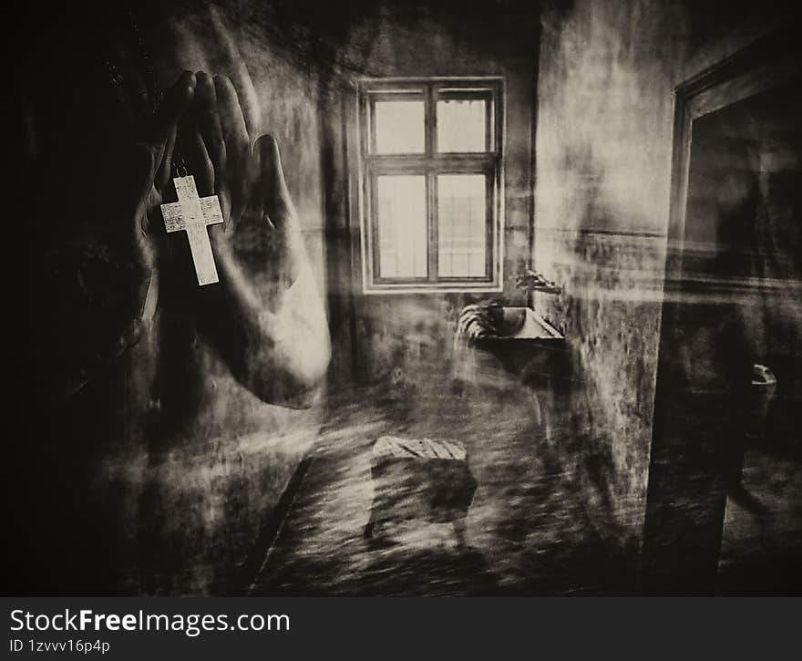 Art about Ukrainian prisoners of war suffering in captivity.