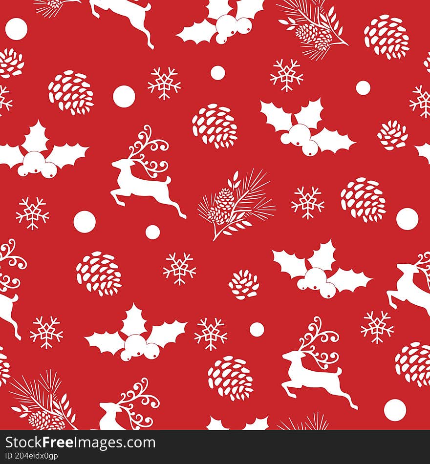 Pine and reindeer  seamless pattern for wallpaper, textile, surface, fashion, background, tile, stationary, home decor, furn
