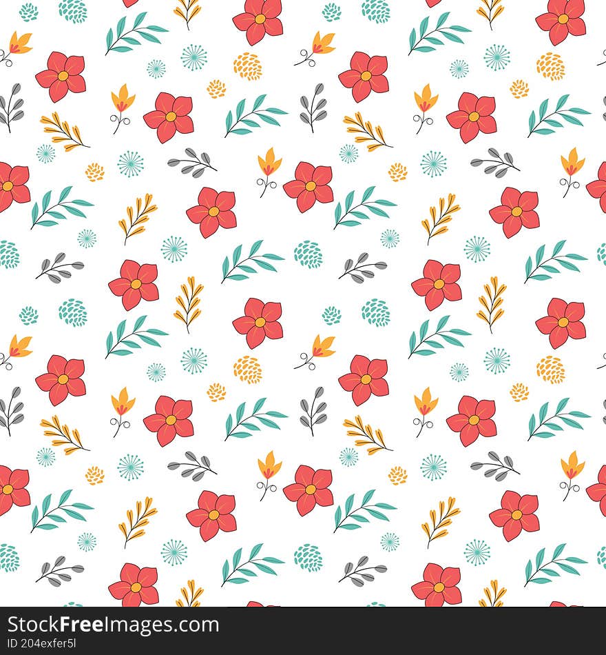 Winter flower  seamless pattern for wallpaper, textile , surface, fashion , background,tile, stationary, home decor, furnish