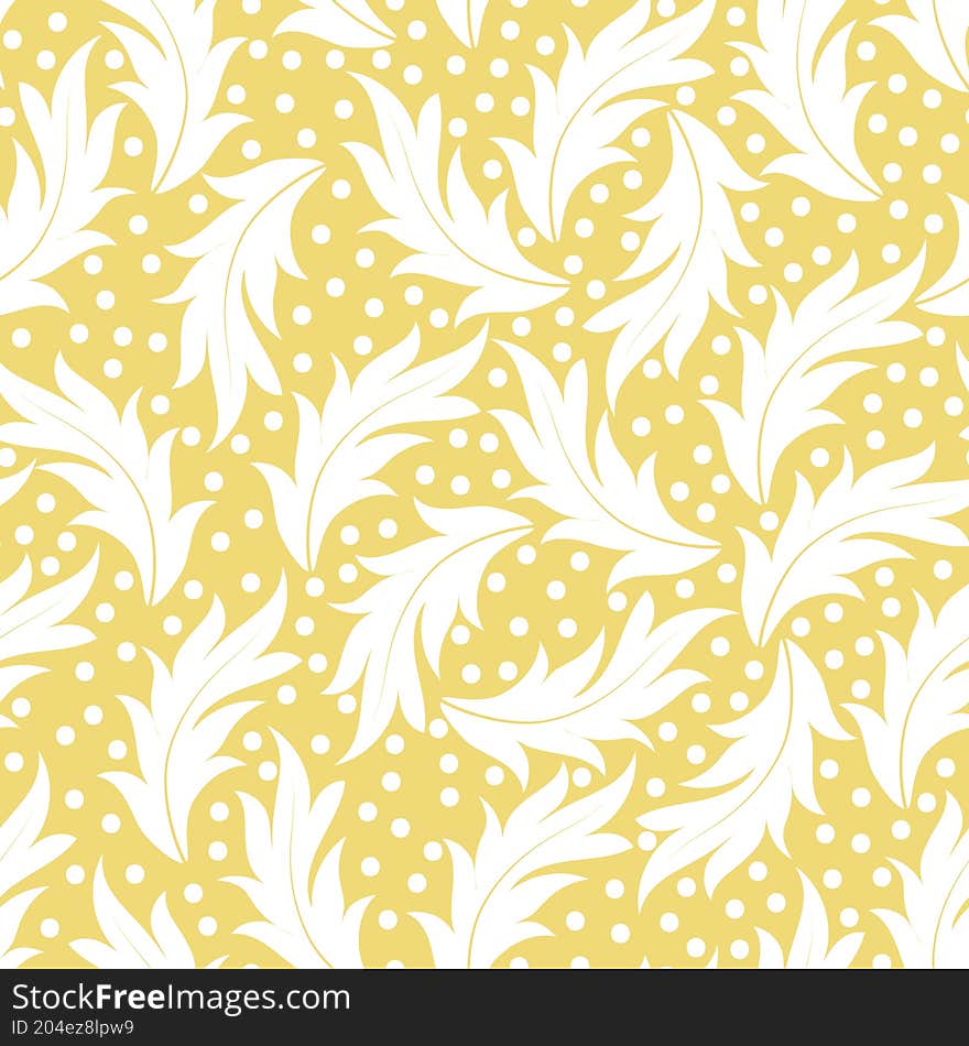 Acanthus leaves seamless pattern design