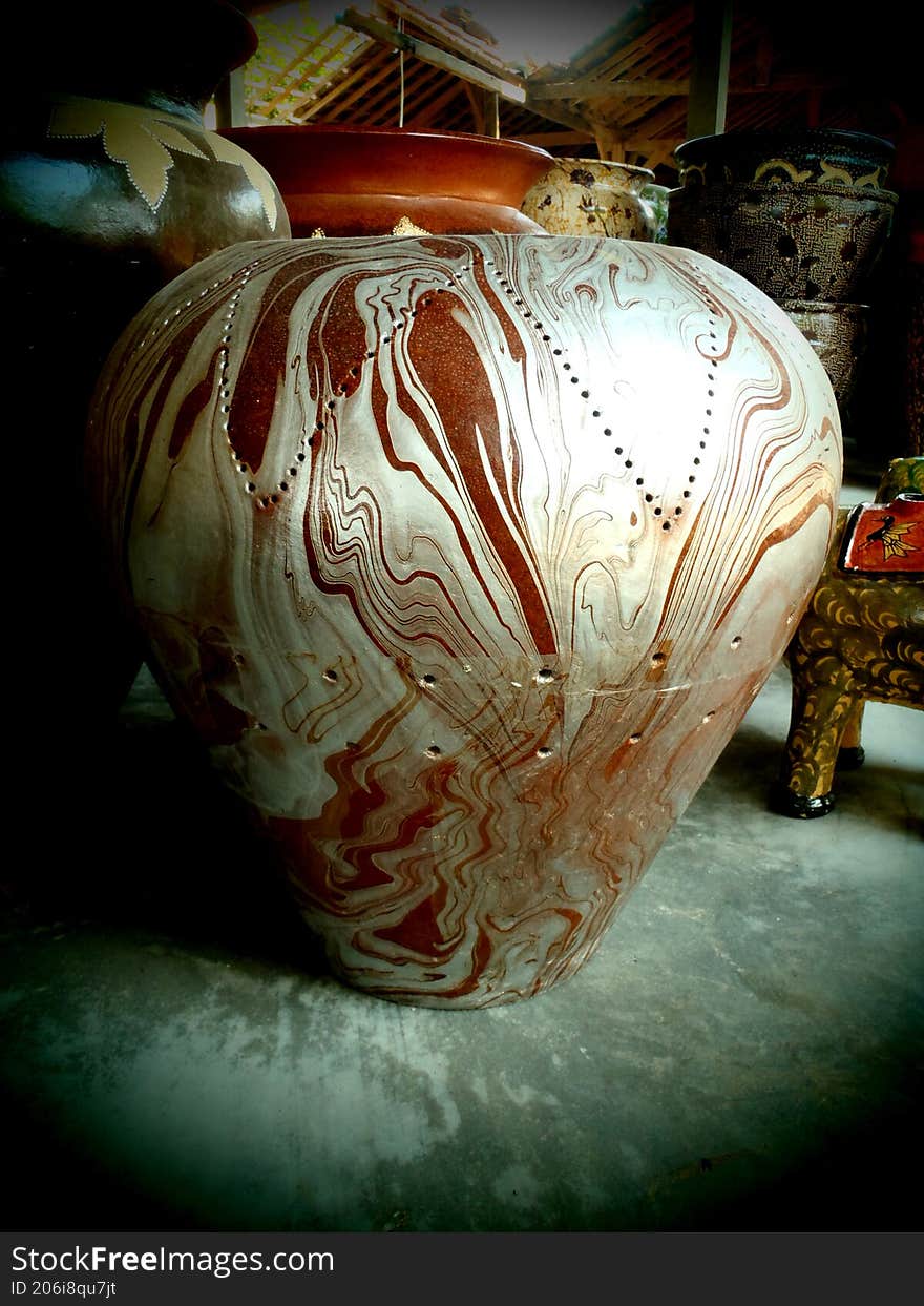 close up of clay crafts with unique shapes and patterns