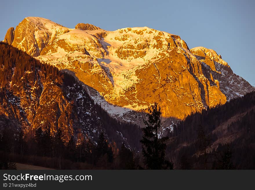 Hochkönig at dawn Salzburg Austria