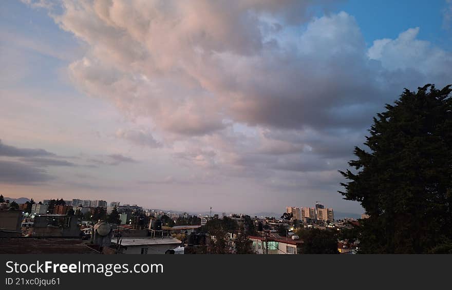 Sky view from a rooftop