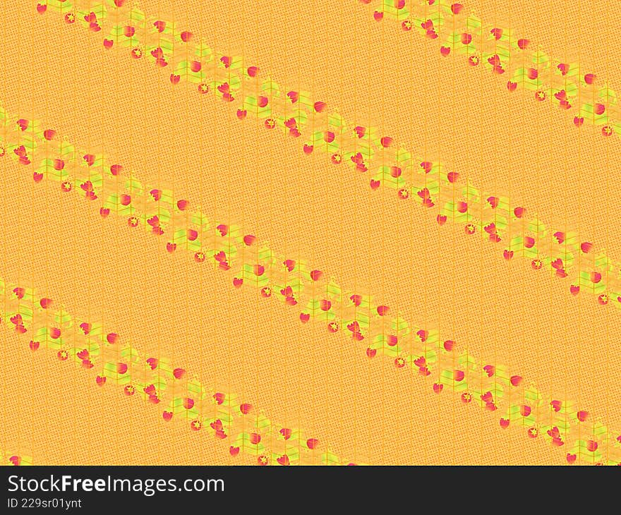 Floral background in abstract yellow and pink