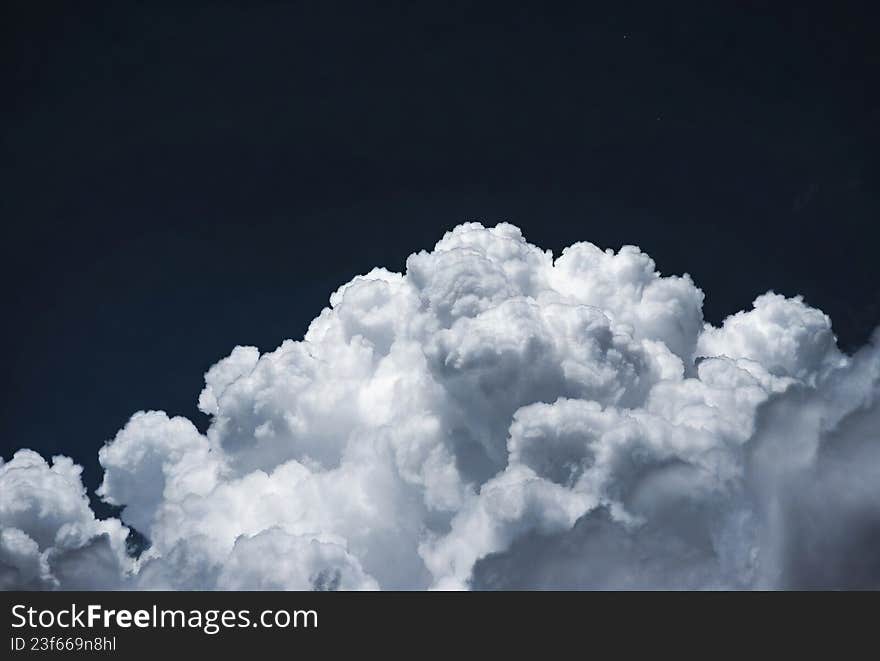 Cloud in black background fluffy
