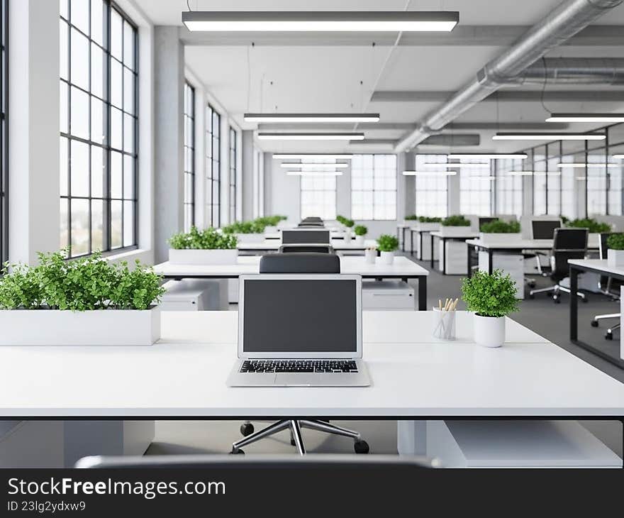 Modern office space with open layout