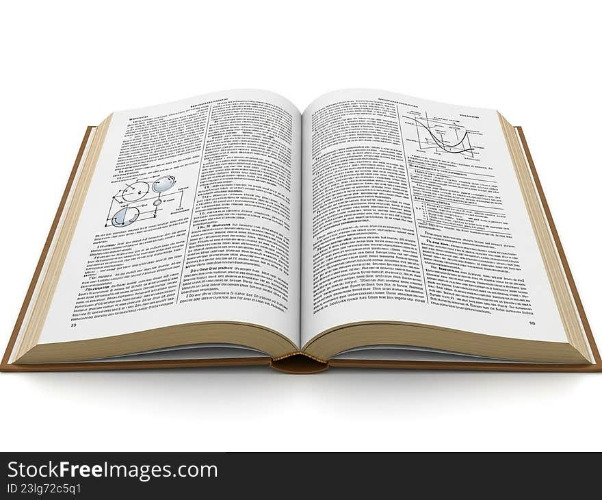 The image depicts an open book with detailed illustrations and text on its pages. The book appears to be a reference or educational material, possibly a scientific or technical manual. The pages are filled with diagrams, charts, and textual information, suggesting a comprehensive guide or textbook. The book has a hardcover binding and is placed on a flat surface, allowing for a clear view of its