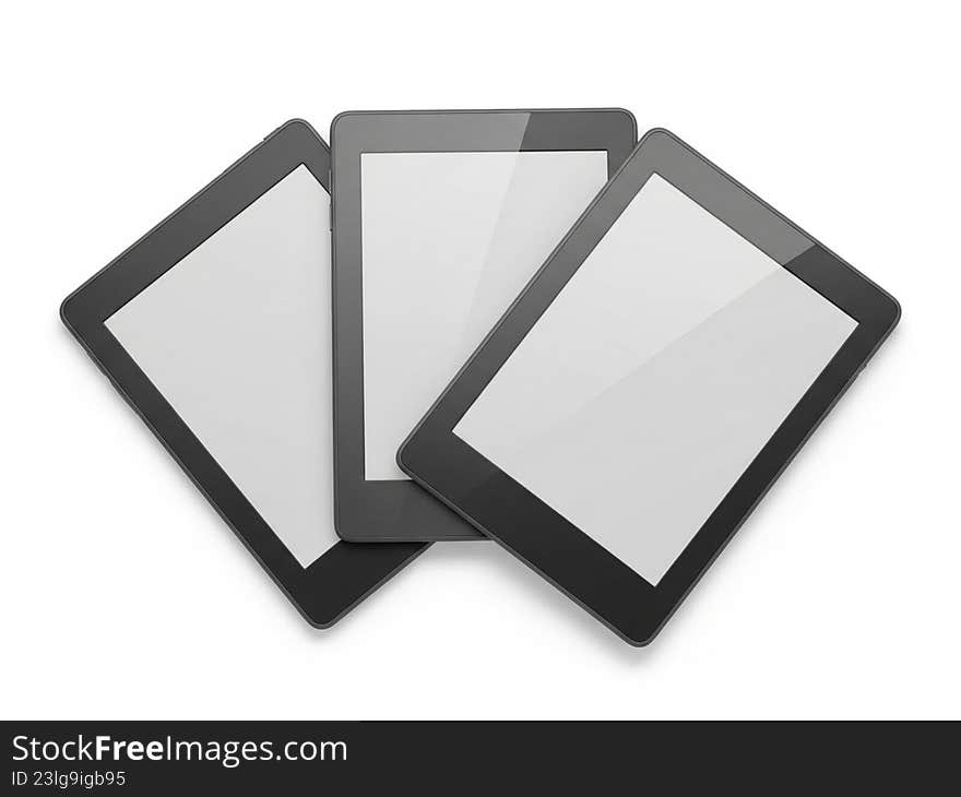 The image depicts three tablets arranged in a triangular formation. Each tablet has a dark frame and a white screen. The tablets are positioned such that one is at the top and the other two are at the bottom, forming an isosceles triangle. The screens of the tablets are blank, and the image has a clean, minimalistic background. The image depicts three tablets arranged in a triangular formation. Each tablet has a dark frame and a white screen. The tablets are positioned such that one is at the top and the other two are at the bottom, forming an isosceles triangle. The screens of the tablets are blank, and the image has a clean, minimalistic background