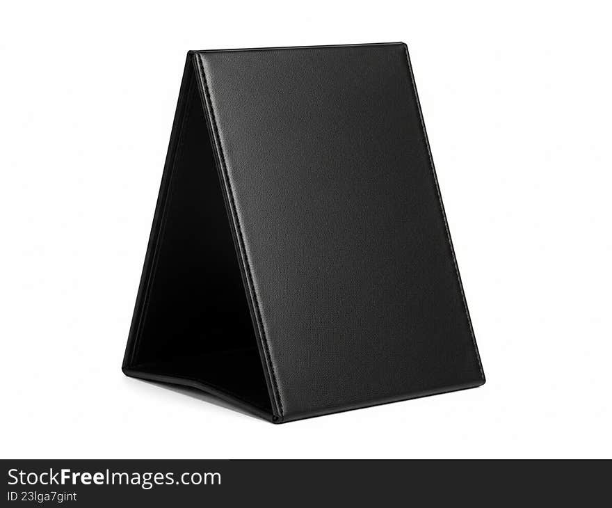 Black leather card holder