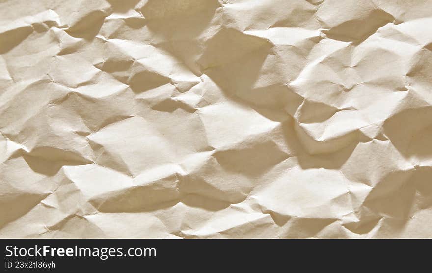 Seamless Crumpled Ivory Paper Texture with Vintage Tactile Mood - AI-generated illustration
