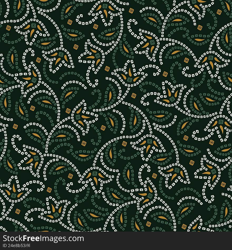 badhani pattern on green background